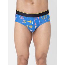 Bummer Blue Mens Printed Micro Modal Briefs Underwear Ultra Soft & Breathable