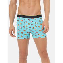 Bummer Blue Mens Printed Micro Modal Trunks Underwear Ultra Soft & Breathable