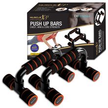 MuscleXP Drfitness+ Push Up Bars Stand With Foam Grip Handle For Men And Women