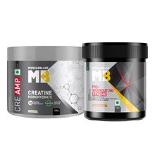 MuscleBlaze Pre Workout 200 Xtreme (Fruit Punch, 100 g) & Creatine Monohydrate CreAMP™(100 g) Combo