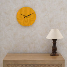 ARTYPILLAR Wooden Grooves Design Open Dial Grey Wall Clock