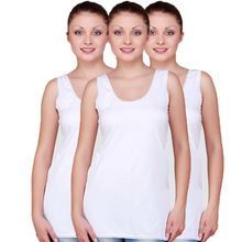 Floret Pack Of 3 Camisoles - White