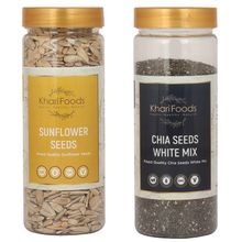 Khari Foods Organic Seeds Superfoods Combo Pack 2 - Sunflower, Chia, Seeds
