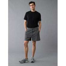 American Eagle Black Solid Regular Fit T-Shirt