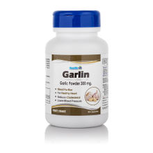 HealthVit Garlin Garlic Powder 300mg Capsules For Cholesterol (Pack Of 2)