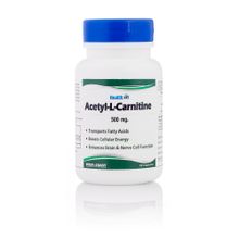 Healthvit Acetyl L Carnitine (Alcar)500mg - 60 Capsules For Muscle, Heart & Brain, Weight Management