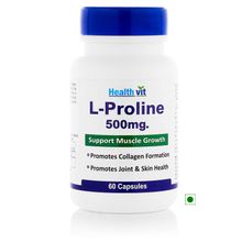 HealthVit L-Proline 500mg 60 Capsules