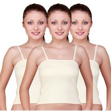 Floret Pack Of 3 Cropped Camisoles - Skin