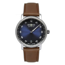 Zeppelin New Captains Line Date Analog Dial Color Blue Womens Watch-86433