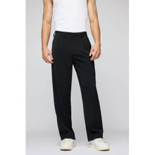 FREAKINS Classic Black Men Pleated Korean Formal Trouser