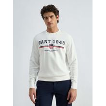 GANT Men White Printed Sweatshirt