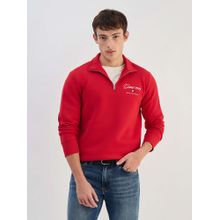 GANT Men Red Solid High Neck Sweatshirt