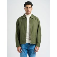SELECTED HOMME Spread Collar Organic Cotton Green Jacket
