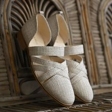 Coral Haze Ivory Jacquard Men Sandals