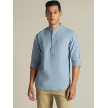Dockers Men Solid Blue Relaxed Fit Shirt