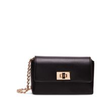 Anne Klein Black Mini Solid Sling Bag with Detachable Strap