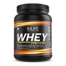 INLIFE Whey Protein Powder Body Building Supplement Chocolate 400gm