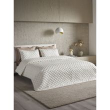 Ddecor Live Beautiful 100% Cotton 210 TC Geometric Bed Spread - PQB15 - Modernity - Snow (King)