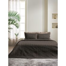 Ddecor Live Beautiful 100% Cotton 210 TC Embroidered Spread - CQ 2 - Victorian - Dark Mocha (King)