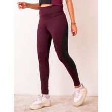 Kica High Waisted Dual Coloured Leggings In Second SKN Fabric For Gym And Training