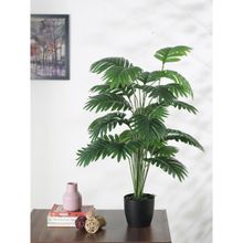 Home Bloom Artificial Areca Palm Plant for Home Decor Without Pot - 24 Leaves