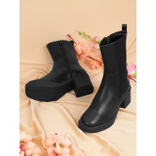 Truffle Collection Black Solid Boots