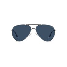 Polaroid Unisex UV Protected Polarized Full Rim Blue Lens Aviator Sunglasses - 202958V8462C3 (62)
