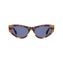 Moschino Women UV Protected Polarized Full Rim Blue Lens Cat Eye Sunglasses - 20325808656KU (56)