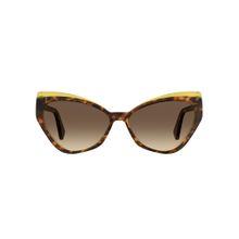 Moschino Women UV Protected Full Rim Brown Lens Butterfly Sunglasses - 203260HJV58HA (58)