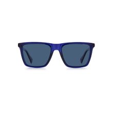 Polaroid Men UV Protected Polarized Full Rim Blue Lens Rectangle Sunglasses - 203967PJP58C3 (58)