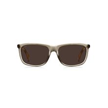 Hugo Boss Men UV Protected Polarized Full Rim Brown Lens Rectangle Sunglasses - 205958WR95770 (57)