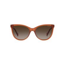 Polaroid Women UV Protected Polarized Full Rim Brown Lens Cat Eye Sunglasses - 207369FMP55LA (55)