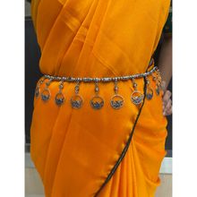 Digital Dress Room Banjara Kamarbandh Bohemian Oxidized Silver Flower and Bird Design Waist Belt
