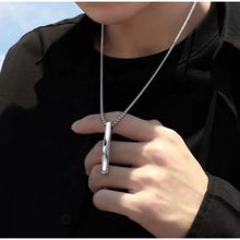 ISHKAARA Bar Pendent Unisex Chain Silver