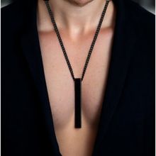 ISHKAARA Bar Pendent Unisex Chain Black