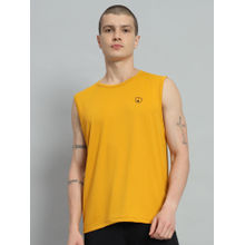 Griffel Men Teddy Logo Sleeveless Mustard T-shirt