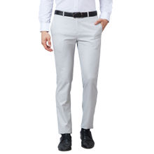 Raymond Slim Fit Self Design Medium Grey Trousers