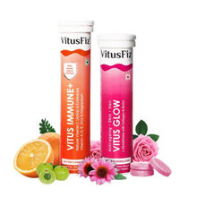 VitusFiz Immune+ And VitusFiz Glow Effervescent Tablets - Combo Pack
