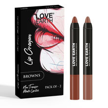 Love Earth Lip Crayon Non-Transfer Lipstick Pack of 2