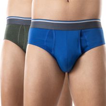 GLOOT Anti Odor Cotton Tencel Cooling Brief Blue - GLUCTOEBR01