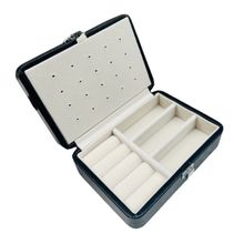 La Trove Leather Jewellery Box For Earring Rings Necklace Jewellery Holder Organizer Case Black