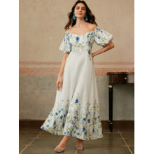 WomanLikeU White Off-Shoulder Maxi Dress