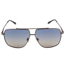 Equal Blue Color Sunglasses Geometric Shape Full Rim Black Frame