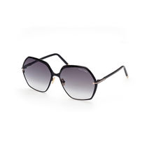 Tom Ford FT09126001B Fonda-02 Bevelled Sunglasses for Women Grey (60)