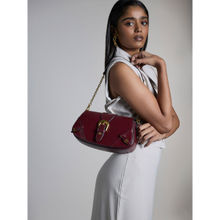 MIRAGGIO Sylvie Wine Shoulder Bag For Party & Everyday Use