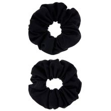 Accessorize London Women's BlackSet of 2 Large Black hair Scrunchie