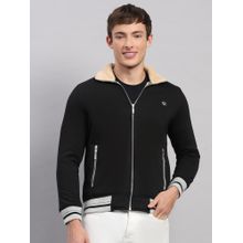 Monte Carlo Men Black Regular Fit Solid Sweatshirt
