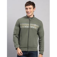 Monte Carlo Men Green Printed Regular Fit Sweatshirt