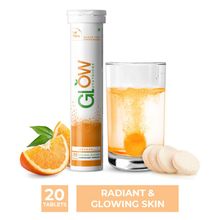 GlowGlutathione 2 In 1 L-glutathione + Vitamin C Tablets - Orange Flavour