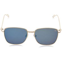 Gio Collection UV Protected Rectangle Unisex Sunglasses - Gold Frame